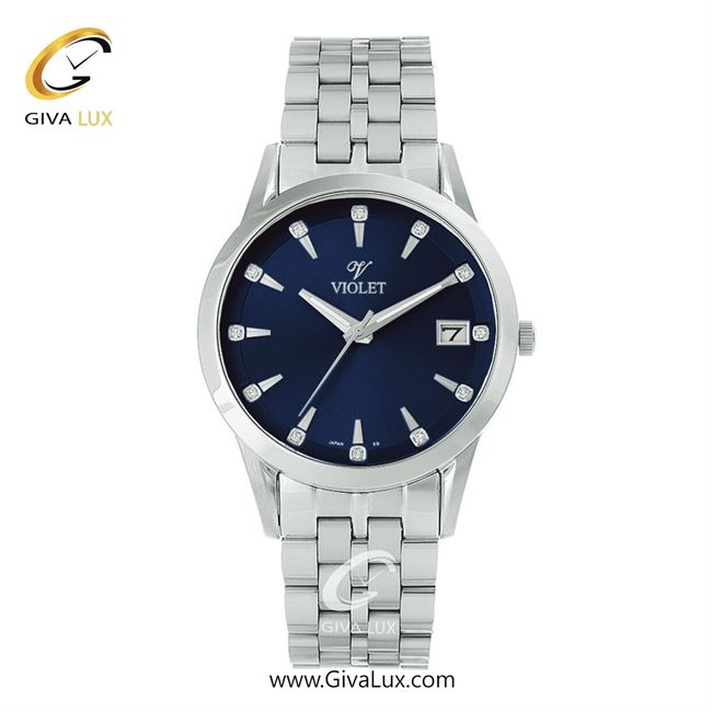 ساعت مچی اورجینال مردانه ویولت VIOLET نقره ای | نقره ای| سرمه ای| کد رفرنس 0577